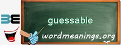 WordMeaning blackboard for guessable
